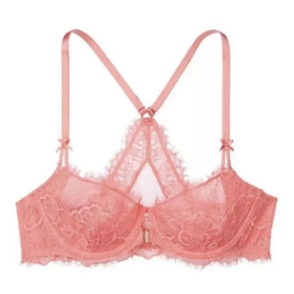 Victorias Secret Dream Angels Push Up Without Padding Pink Lace Bra - Picture 1 of 5